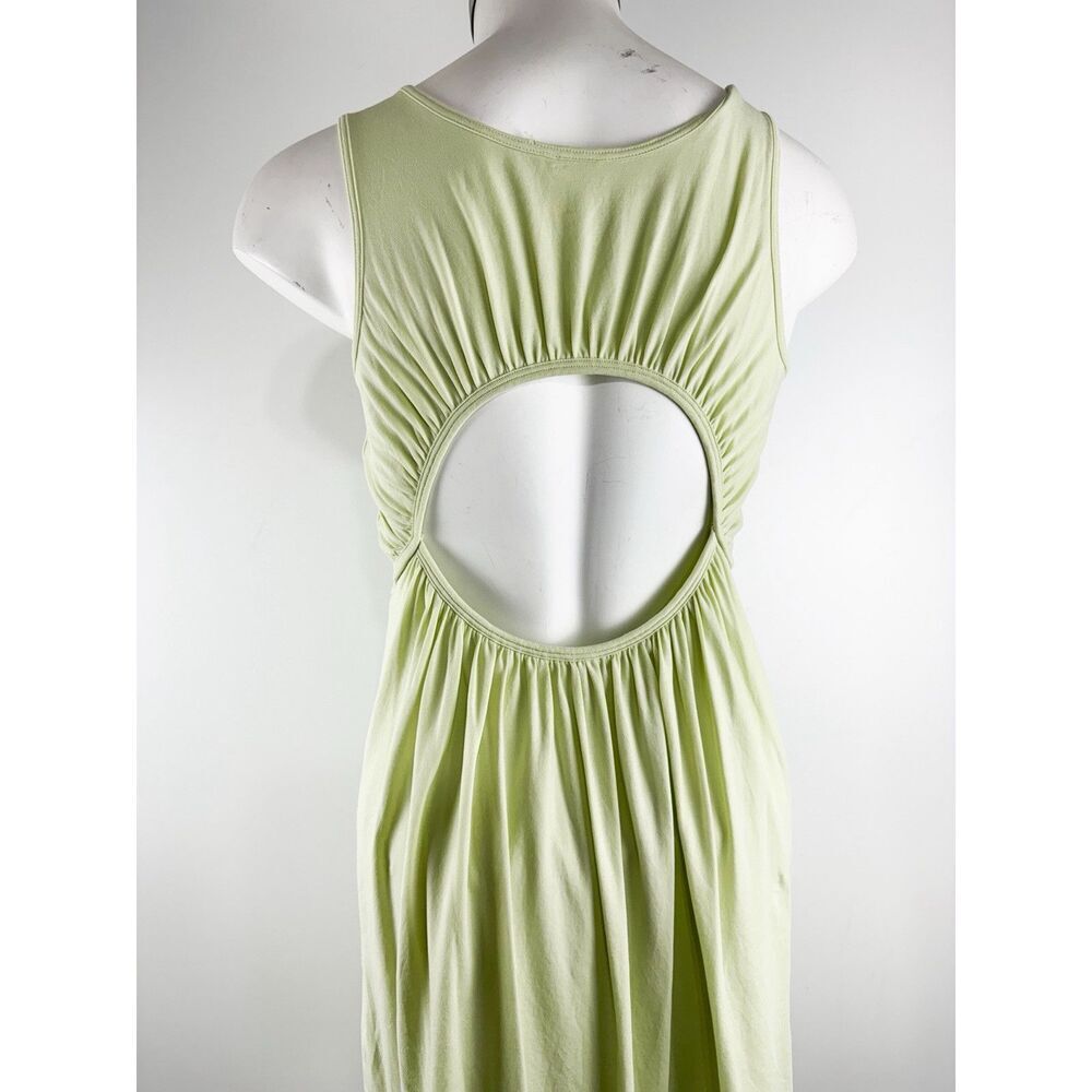 LULULEMON PIMA COTTON OPEN BACK MIDI DRESS, Dewy Green Outdoor Comfort - Picture 5 of 5